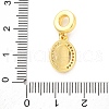 Brass Clear Cubic Zirconia European Dangle Pendants KK-D325-28G-05-3