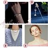 SUPERFINDINGS 8Pcs 2 Colors Brass Hammered Semi Circle Charms KK-FH0002-55-6