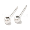 Brass Studs Earrings Finding KK-K383-04B-S-1