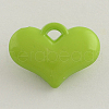 Opaque Acrylic Heart Charms SACR-Q099-M01-2