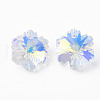Electroplated Glass Charms EGLA-N006-015D-3