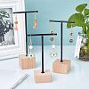 T Bar Iron & Wood Earring Displays Sets EDIS-WH0016-03-5