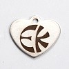 Non-Tarnish Stainless Steel Pendants STAS-L165-E08-1