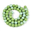 Frosted Opaque Glass Beads Strands GLAA-T032-P8mm-MBB06-2