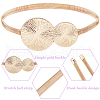 CRASPIRE 1Pc Alloy Flat Snake Chain Belt with Flat Round Buckle AJEW-CP0008-13-6