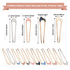 Biyun 12Pcs 4 Style Zinc Alloy Hair Fork OHAR-BY0001-01-3