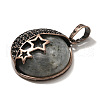 Natural Labradorite Pendants G-P560-01R-19-2