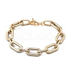 Spray Painted CCB Plastic & Aluminum Paperclip Chain Bracelets Sets BJEW-JB05432-10