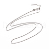 Anti-Tarnish Rhodium Plated 925 Sterling Silver Wheat Chains Necklace for Women STER-I021-04P-5