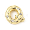 Brass Micro Pave Clear Cubic Zirconia Pendants KK-E093-04G-Q-1