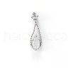 Chinese lute Shape Brass Micro Pave Clear Cubic Zirconia Nail Gems Set MRMJ-T015-41P-01-1