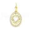 Brass Micro Pave Cubic Zirconia Enamel Pendants KK-D325-23G-01-1