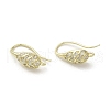 Brass Micro Pave Cubic Zirconia Earring Hooks KK-C048-13C-G-1