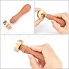 Olycraft 3Pcs 3 Style Golden Brass Stamp Head DIY-OC0007-82A-3
