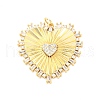 Brass Micro Pave Cubic Zirconia Pendants KK-D325-61G-04-1