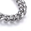 304 Stainless Steel Curb Chains Bracelets BJEW-E346-30P-2