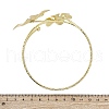 Flower Alloy Arm Cuff Bangles for Girl Women AJEW-A063-01A-G-4