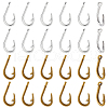   40Pcs 2 Color Tibetan Style Alloy Hook Pendants TIBEP-PH0001-44-1