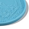 Tarot Theme DIY Flat Round Divination Coaster Food Grade Silicone Molds DIY-G083-02C-3