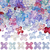 SUNNYCLUE 180Pcs 6 Colors Transparent Spray Painted Glass Beads GLAA-SC0002-47-1