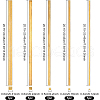 BENECREAT 5Pcs 5 Style Brass Craft Sticks KK-BC0007-93-2