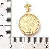 Brass Micro Pave Clear Cubic Zirconia Pendents KK-R212-13G-05-3