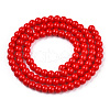 Opaque Solid Color Glass Beads Strands X-GLAA-T032-P10mm-04-3