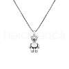 Alloy Bear Pendant Necklaces FS-WGADD22-01-2