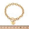 Golden 304 Stainless Steel Charm Bracelets NJEW-K284-01G-L-5