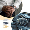 SUPERFINDINGS 3Pcs 3 Colors Rectangle Stainless Steel Watch Band Clasps STAS-FH0002-27B-6