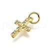 Brass Micro Pave Cubic Zirconia Pendants KK-Z100-39G-02-2