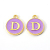 Golden Plated Alloy Enamel Charms ENAM-S118-10D-1