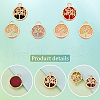  24Pcs 6 Colors Glass Connector Charms GLAA-PH0002-56LG-4
