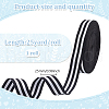 GOMAKERER 25 Yards Polyester Striped Ribbons OCOR-GO0001-29B-2