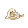 Brass Micro Pave Clear Cubic Zirconia Pendants KK-I712-51G-01-2