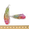 Electroplated Raw Rough Natural Quartz Crystal Big Pendants G-A229-02P-02-3
