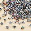 Olycraft 210Pcs 6 Colors Electroplated Natural Lava Rock Beads G-OC0001-97-5