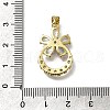 Brass Micro Pave Cubic Zirconia Pendants KK-C090-21G-3