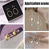 CHGCRAFT 64Pcs 2 Style Alloy Open Back Bezel Pendants PALLOY-CA0002-30-6