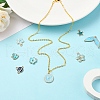 27Pcs 27 Style Light Gold Alloy Enamel Pendants ENAM-YW0001-77-8