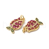 Rack Plating Brass Cubic Zirconia Pendants X-KK-D074-06G-3