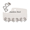 Non-Tarnish 3 Pairs 304 Stainless Steel Triple Heart Stud Earrings for Women EJEW-K279-04P-1