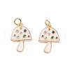 Brass Micro Pave Colorful Cubic Zirconia Pendants KK-C100-09G-6