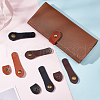 WADORN 6Sets 3 Colors Sew On Cowhide Leather Tab Closure with Snap Buttons FIND-WR0004-81-4