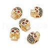 Brass Micro Pave Cubic Zirconia Beads KK-E068-VB482-2-3