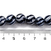 Handmade Blue and White Porcelain Beads Strands PORC-I027-03F-4