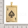 304 Stainless Steel Pendants STAS-K283-06G-3