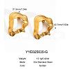Fashionable Stainless Steel Nuggets Stud Earrings WW5969-1-3