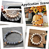 SOFPLATE 75Pcs 5 Colors Round Silicone Focal Beads SIL-SP0001-02-6