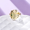 304 Stainless Steel with Rhinestone Open Rings RJEW-Q020-02G-4